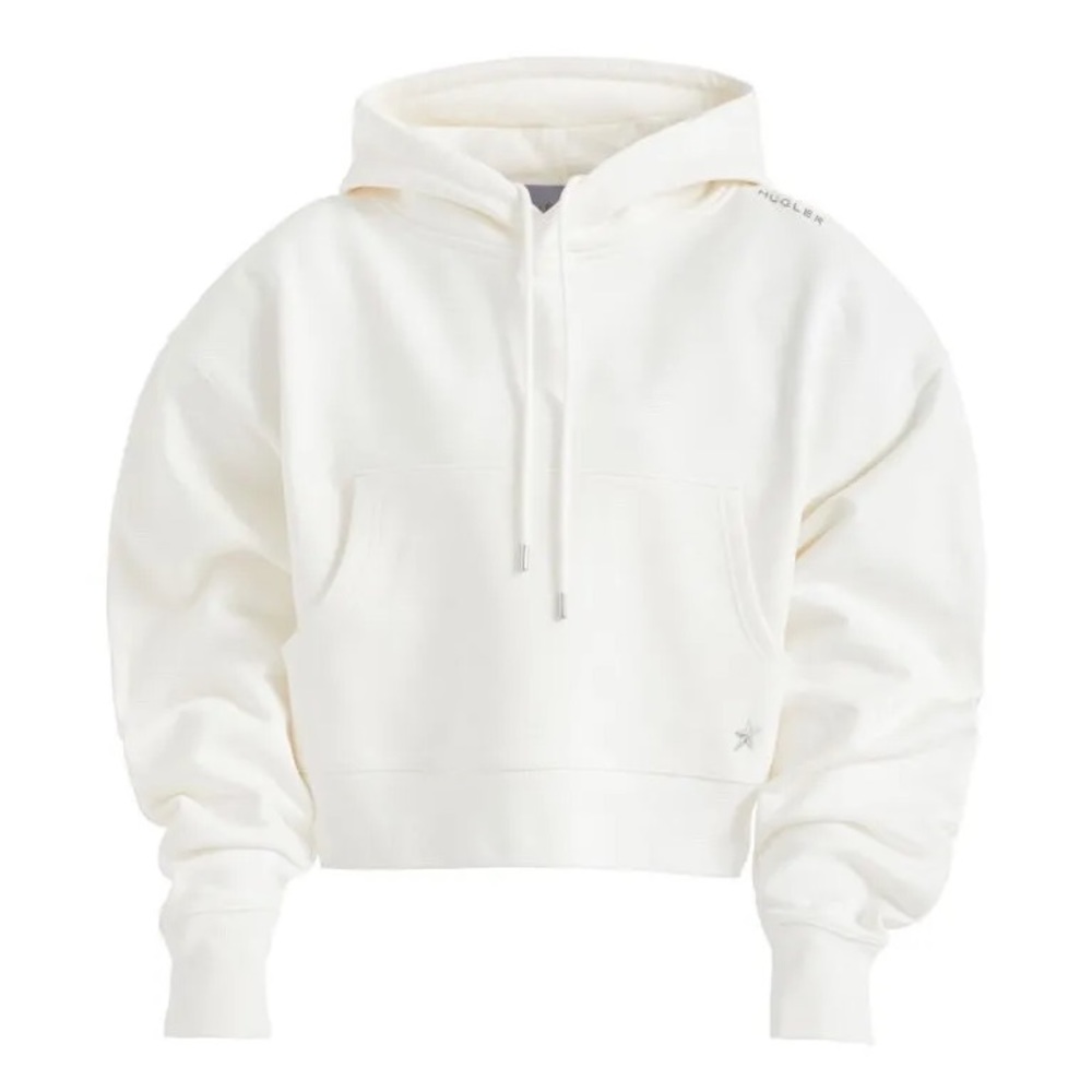 White H&M X Mugler Batwing-Sleeved Hoodie - Size M